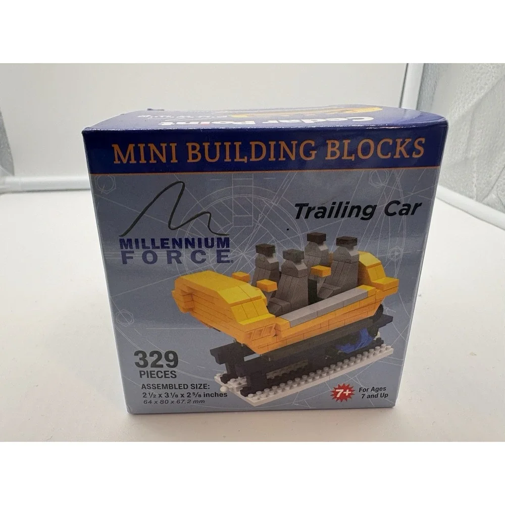 Cedar Point Millenium Force & Magnum XL building blocks front and trailing car